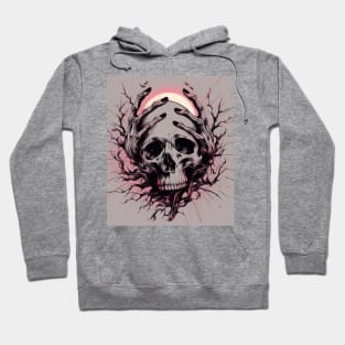 An Ink Illustration of a Skull Hoodie